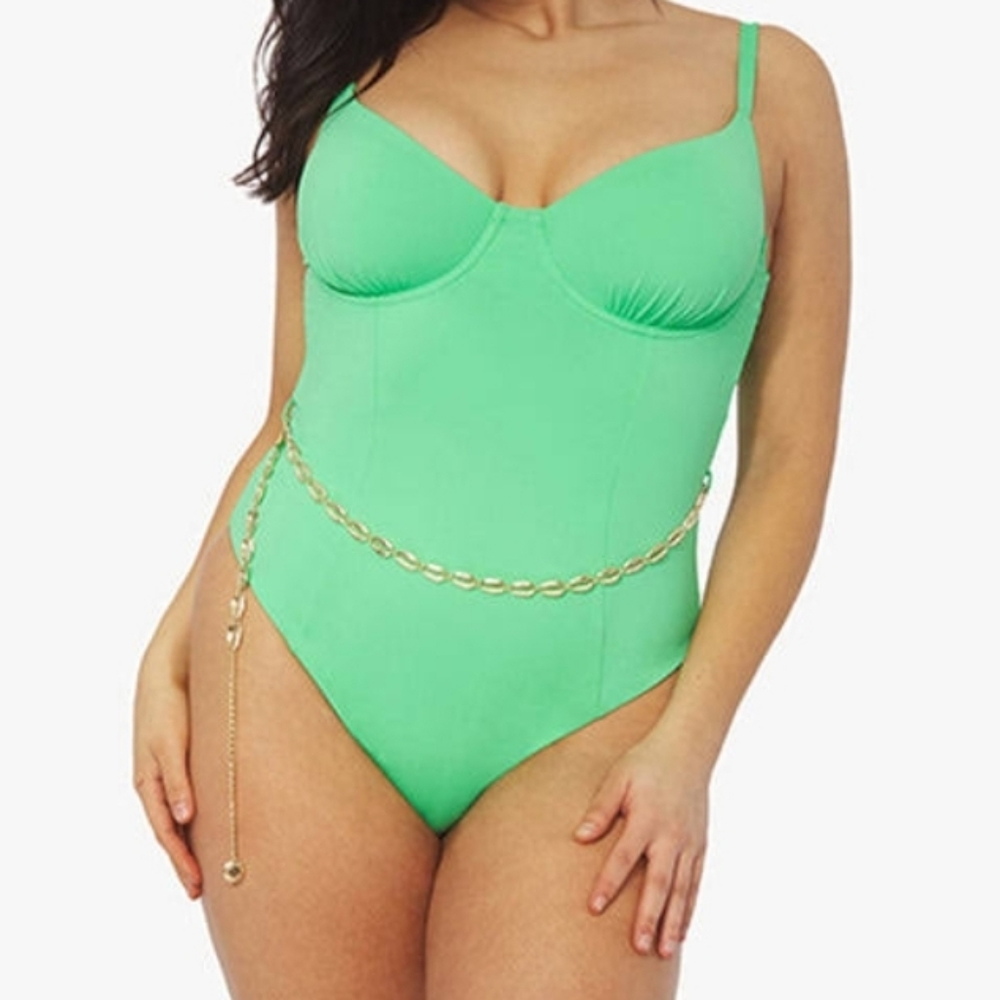 WEWOREWHAT Danielle Underwire One Piece Swimsuit Size XS